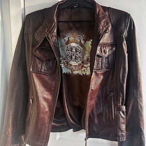VINTAGE VENTIUNO SHEEP LEATHER JACKET - SLIM FIT - 8